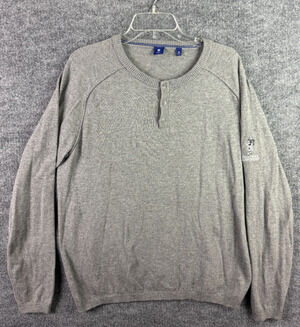 FootJoy Gray Sweater Mens Medium FJ 1857 Prestwick CC Golf Luxury